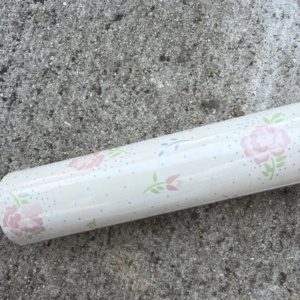 Vtg ConTact Paper 2002 Floral Blossom Country Rose Self Adhesive Granny 9ftX18in